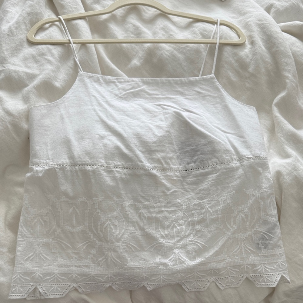 NWT Zara White Lace Camisole Top S